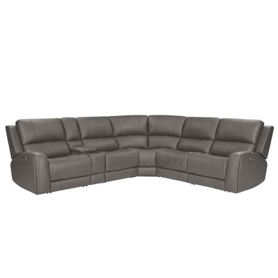 Abarca 6 Piece Zero Gravity Power Reclining Sectional With Power Adjustable Headrests