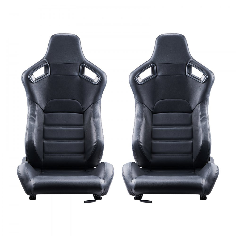 VEVOR Racing Seat Adjustable Racing Chair with PVC Leather & Q235B ...