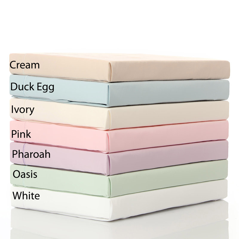 Plain Dye 400 Thread Count 100% Cotton Flat Sheet, Single (3'), Thyme