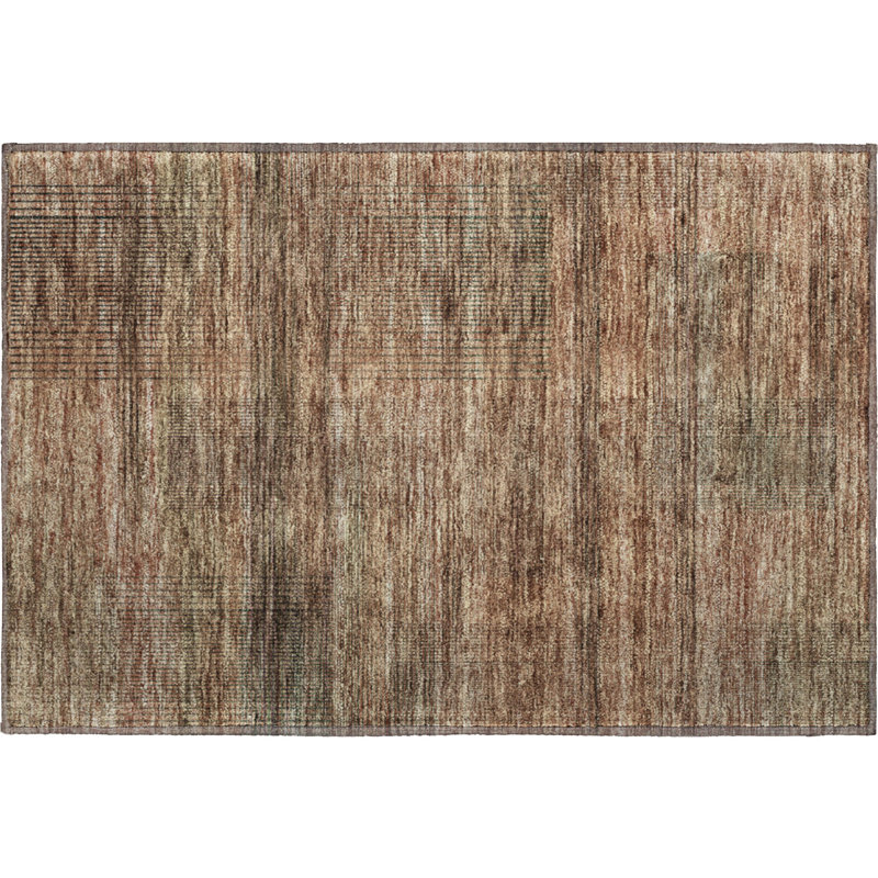 Premium Machine Washable Prisco Paprika Rug, Rectangle 1'8" x 2'6"