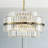Reniya 6-light Modern Antique Brass Round Tiered Chandelier Dimmable Crystal Dining Room Lights