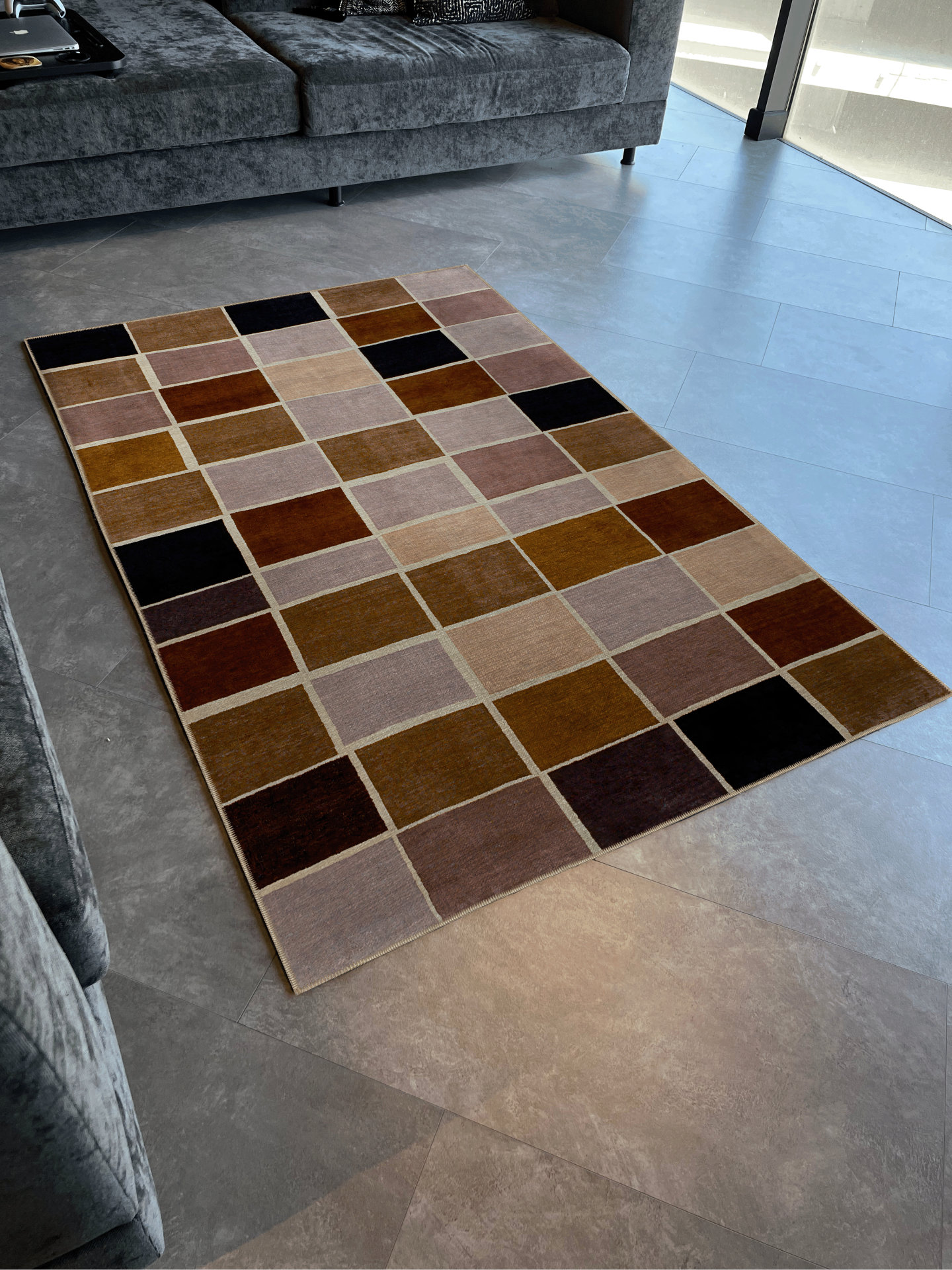 Orren Ellis Multi-Colored Geometric Square Shape Patterned Creative ...