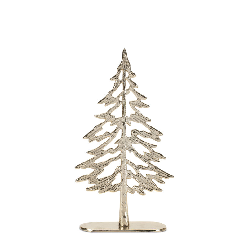 Arbre en métal avec base en bois (ensemble de 2)