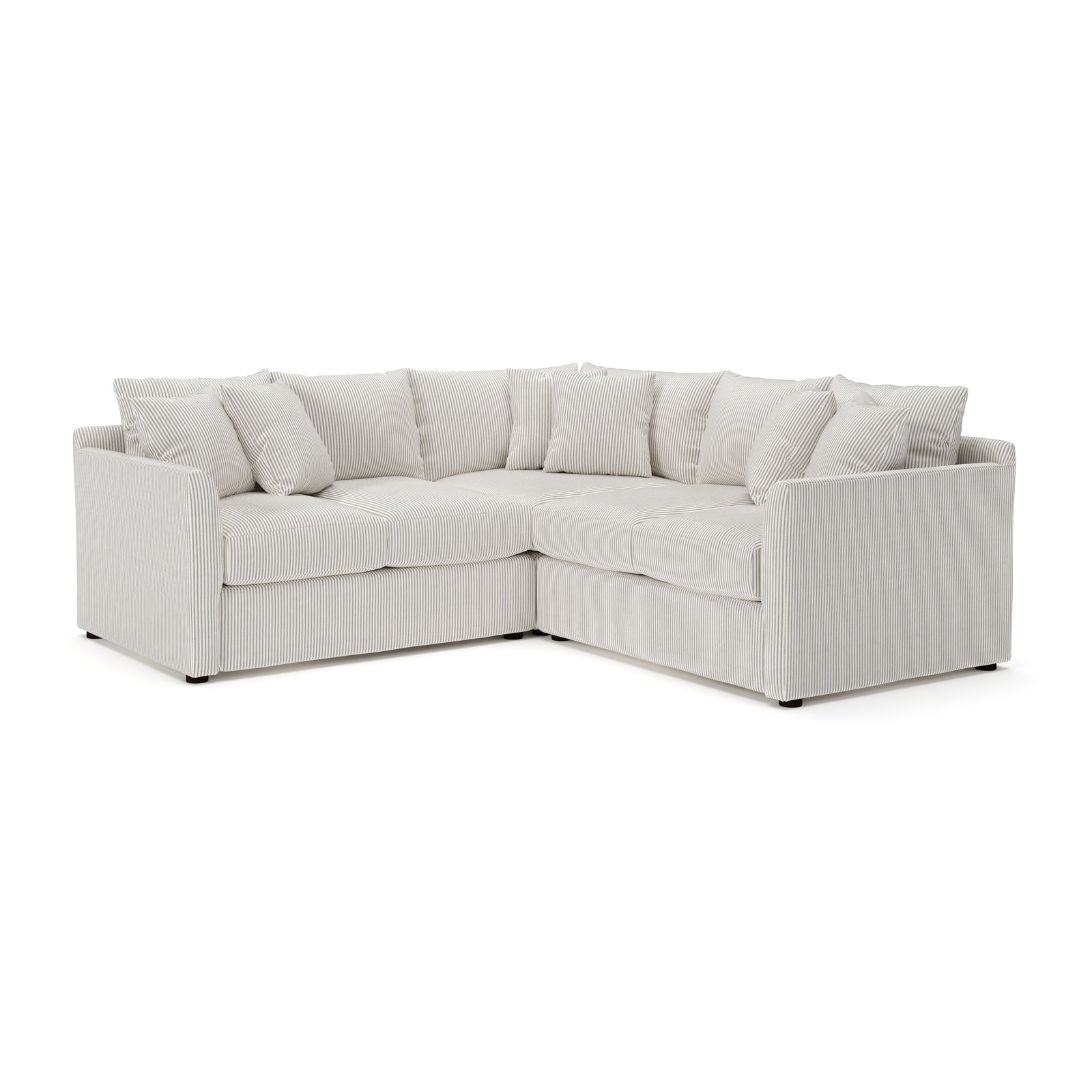 Cecelia Upholstered L-Sectional, Right Hand Facing, Cruise Adrift Woven Stripe
