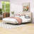 Queen Upholstered Platform Bed with Sensor Light and Floating Design-1511551189