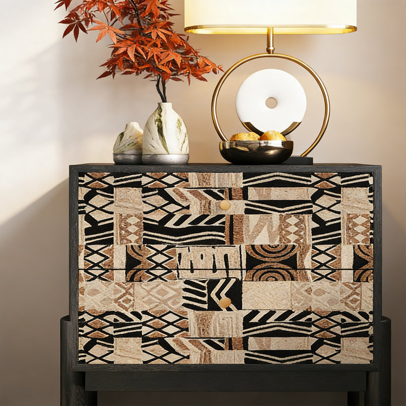 Armoire de rangement Vintage, Noir