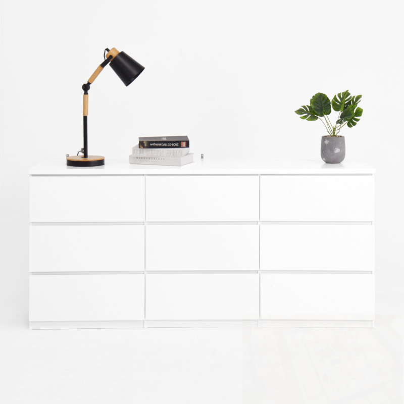 Commodes d'appoint en bois avec 9 tiroirs