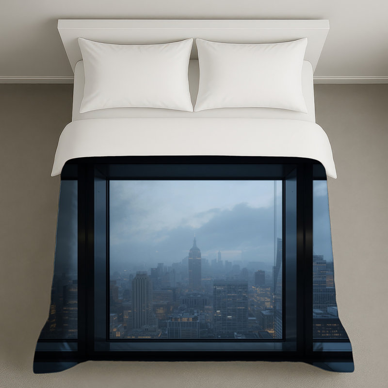 Housses de couette City Skyline View, Grand lit