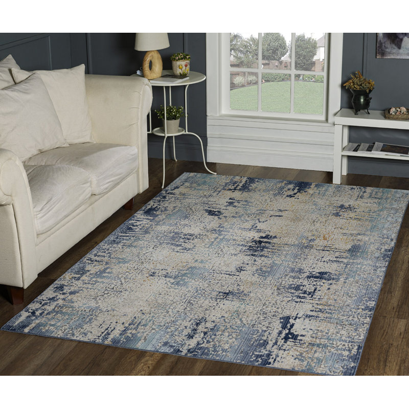 Zielke Abstract Indoor Rug, Rectangle 5'2" x 8'2"