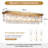 40" Rectangular Gold Crystal Flush Mount Ceiling Light, Hammered Gold K9 Crystal Chandelier For Dining Room, Kitchen, And Living Room