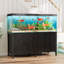 Support d'aquarium robuste de 100 à 150 gallons, support d'aquarium robuste avec armoire de rangement et prise de courant, L 59,8 po x l 23,6 po, capacité 2200 lb-1161638812