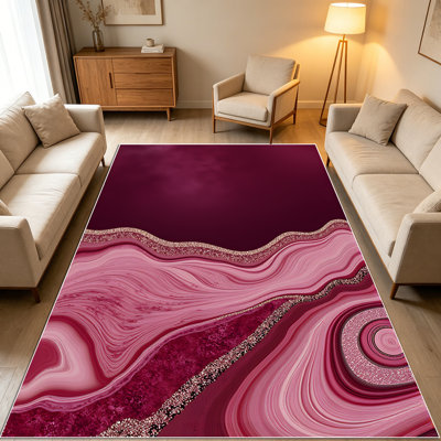 Tapis de salon inspirés de la géode de 1 pièce, doux et confortables, convenant à toutes les saisons, faciles à entretenir, tapis de sol intérieur lavable à la machine, sous la table de ferme convenant à la chambre à coucher, à la salle à manger, au bureau, au couloir, au patio, à la maison