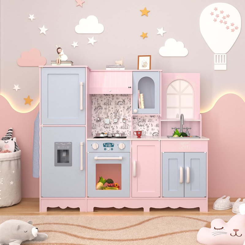 Play Kitchen For Kids, Wooden Kids Kitchen Playset