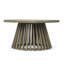 Table basse d'extérieur en bois d'acacia pour le patio, table basse ronde pour la cour arrière, pelouse et balcon-656630107
