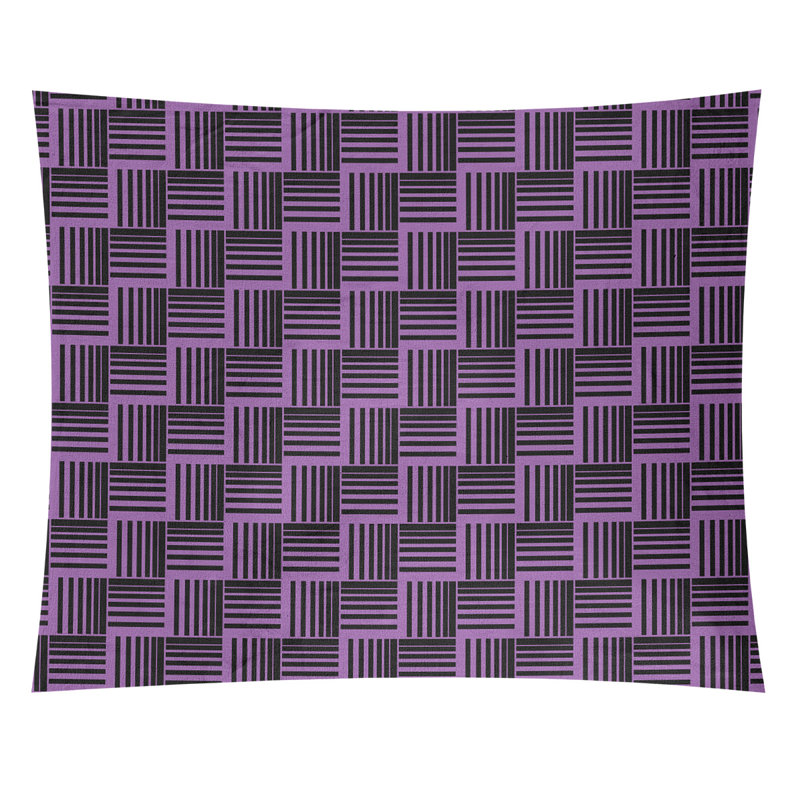 Tapisserie, H 27,5 po x l 37,5 po, Violet / noir