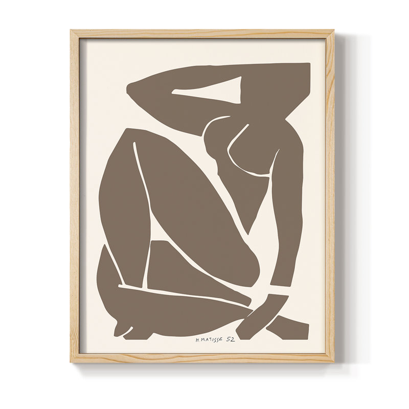 Matisse CCXIV Framed Print Framed Print - Solid Wood, H 11 po x l 9 po, Naturel