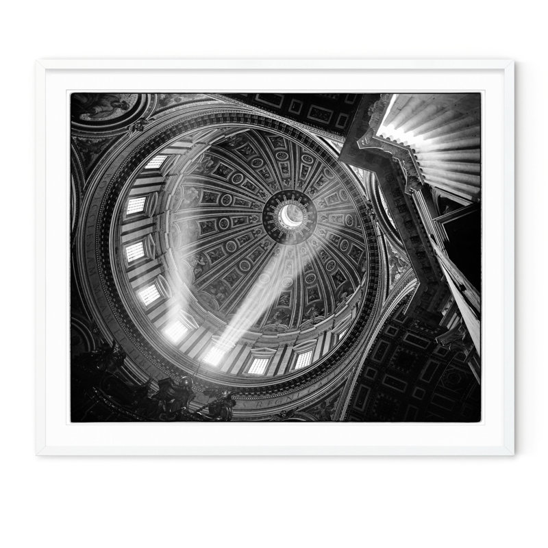 St. Peter''s Light - Picture Frame Photograph on Paper , 36" H x 43" W, White Framed