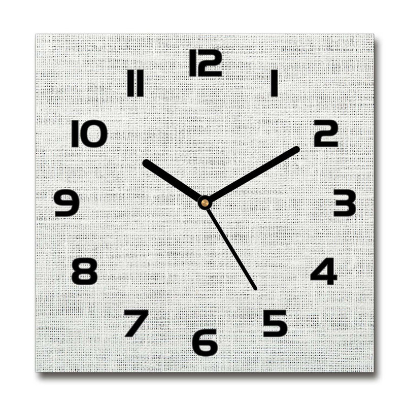 Het Glass Wall Clock, Black/Grey