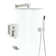 10" Wall Mounted Rainfall Shower Head and Handheld Shower Faucet and System with Rough-in Valve
