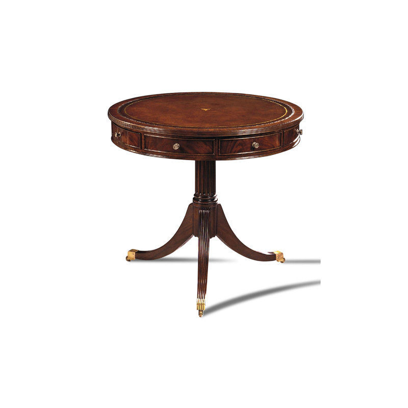 Table de bout à 8 tiroirs en bois massif