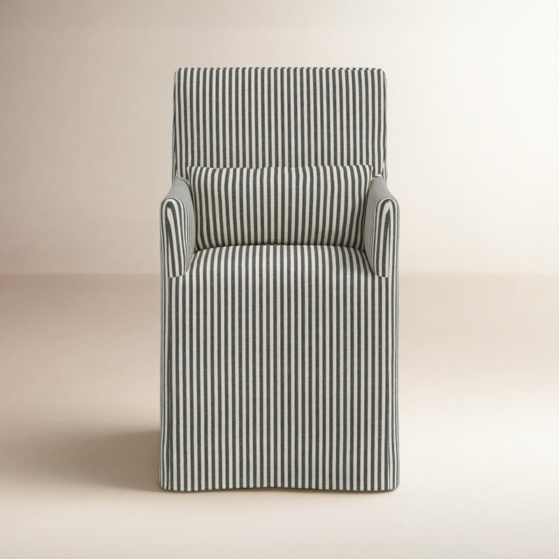Lindy Arm Chair, Jane Stripe Carbon