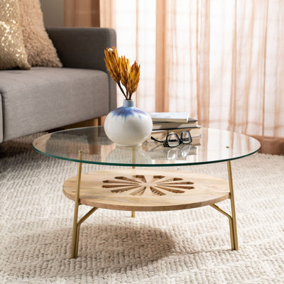 3 Legs Coffee Table with Storage by Everly Quinn