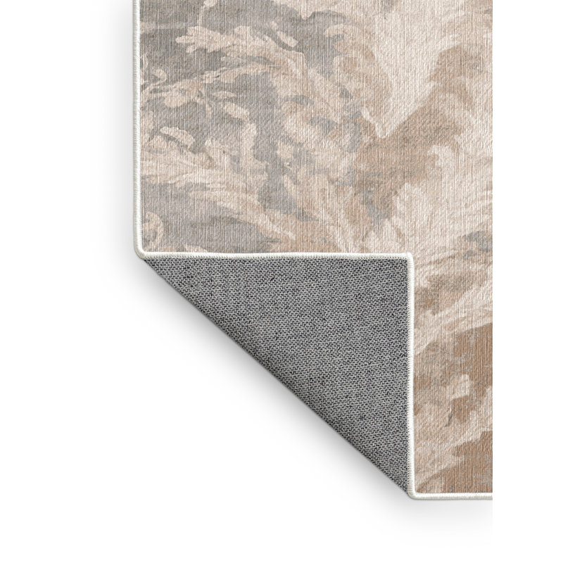 Machine Washable Beige Area Rug GSIX03611, Runner 2' x 4'