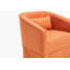 Fauteuil demi-tonneau pivotant en lin avec repose-pieds-733757785