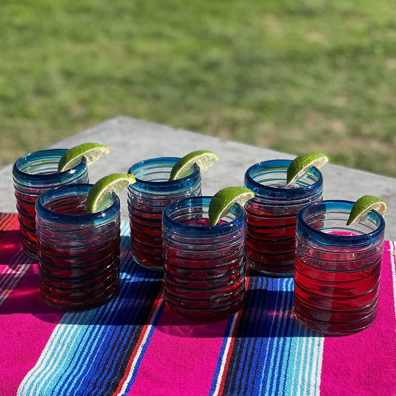 Verres mexicains soufflés à la main Storme - Verres 14 oz, 10 oz