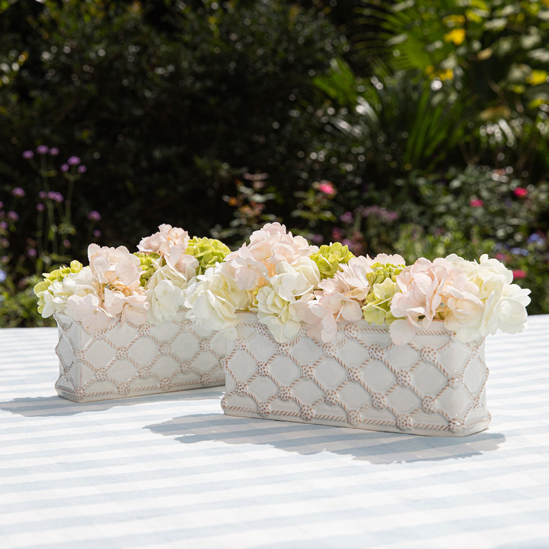 Berry & Thread Petite Parterre Garden 8" Planter, Whitewash
