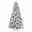Arbre de Noël enneigé 7,5 pi avec lumières DEL 400 L, ampoules G45 et fil mémoire pour une installation facile-2014470457