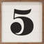 Square Classic Number Five