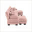 Canapé modulaire en U modulaire 4 places avec 2 repose-pieds pour le salon | Chenille | Rose-511785199