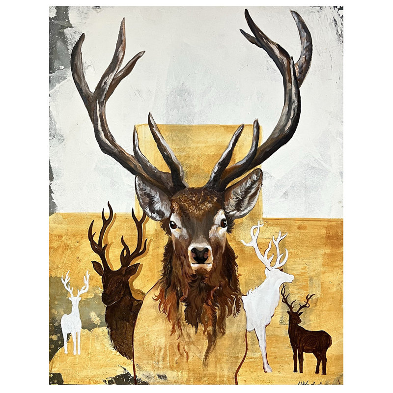 Troupeau d'esprit | Peinture par Mk Goyal | Technique mixte sur toile