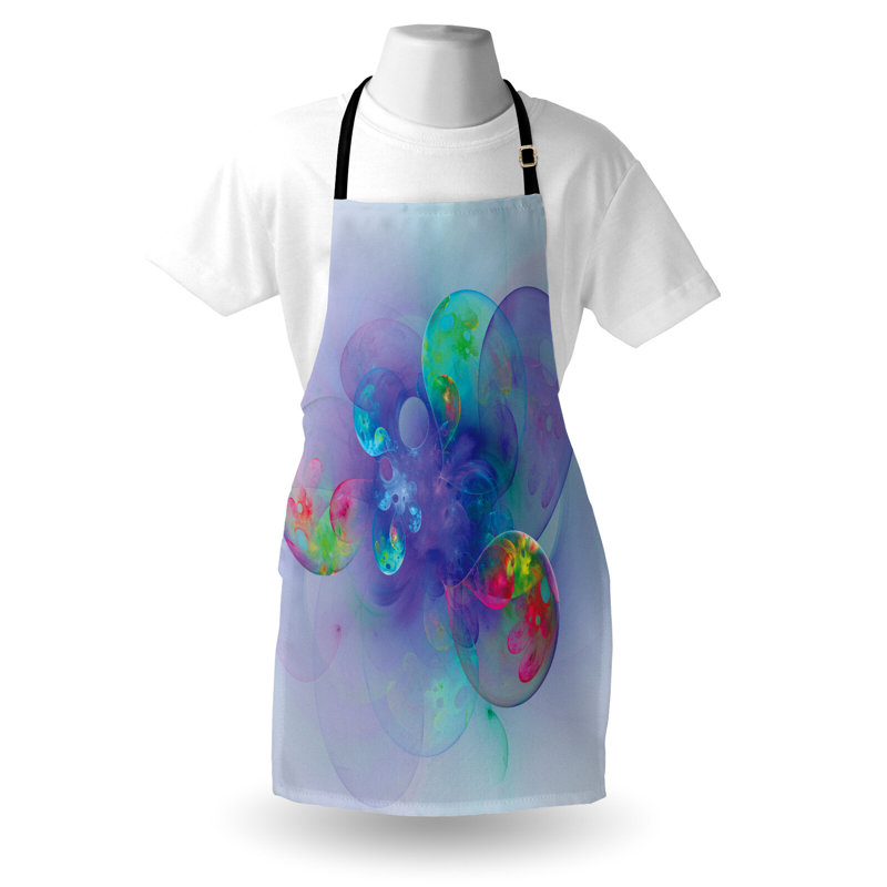 Tablier East Urban Home Spires unisexe, conception moderne créative, taille adulte, rouge violet