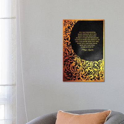 Maya Angelou Motivational Quote by Adrian Baldovino - Print on Canvas