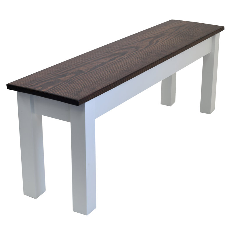 Armano Banc en bois massif 1776, H 17 po x l 42 po x P 12 po