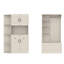 Armoire de rangement pour hall d'entrée 2 pièces avec 4 crochets, ensemble réversible gauche / droite, ensemble autoportant, beige antique-1783755603