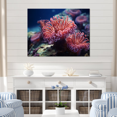 «Colorful Anemone Reef - Beach & Ocean», reproduction d'art sur toile