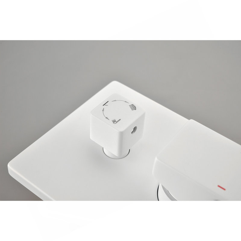 Wall Mounted Waterfall Rain Shower System, White