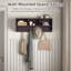 Portemanteau mural en bois avec tablette de rangement et 4 crochets doubles