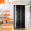71 po Armoire autoportante à roulettes en métal H avec tringle, crochets et panneau perforé noir-311253523-311253516