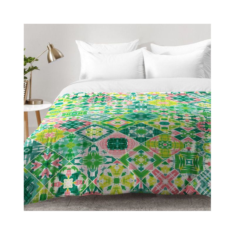 Ensemble d'édredon Tropical Tiles, Édredon double / grand + 2 taies décoratives sta
