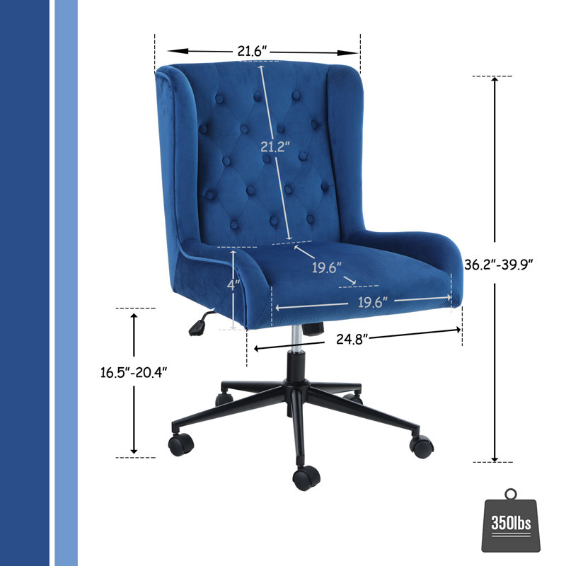 Chaise de travail Falconer, Bleu