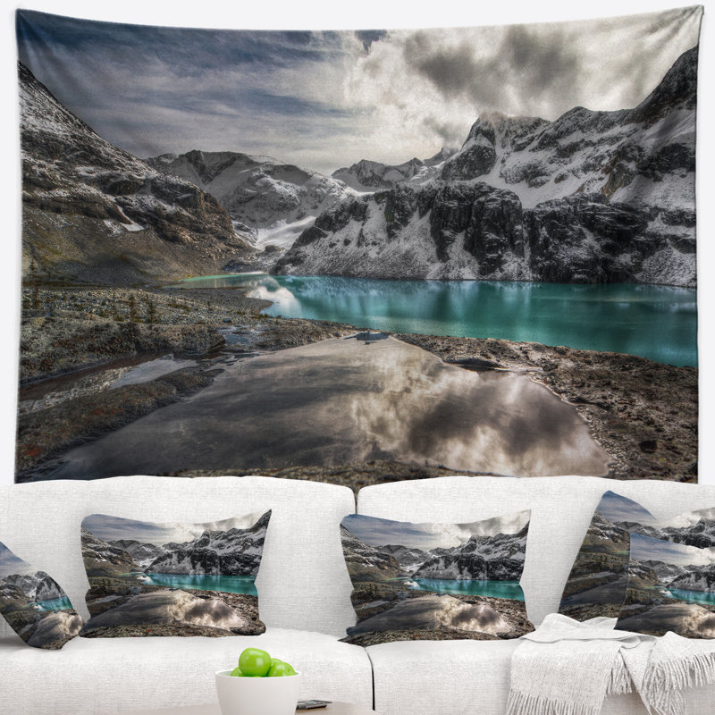 Paysage avec ruisseau Mountain, H 68 po x l 80 po