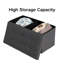 Banc de rangement avec repose-pieds Domerese 29 po, coffre de rangement, repose-pieds, gris foncé