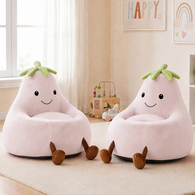 Fauteuil à billes avec aubergine Kannon, H 21,65 po x l 24,4 po x P 23,62 po, Pink