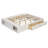 Bed Frame with 4 Drawers, Modern Platform Bed, No Headboard, Queen Size Platform Bed Frame White-1225928260