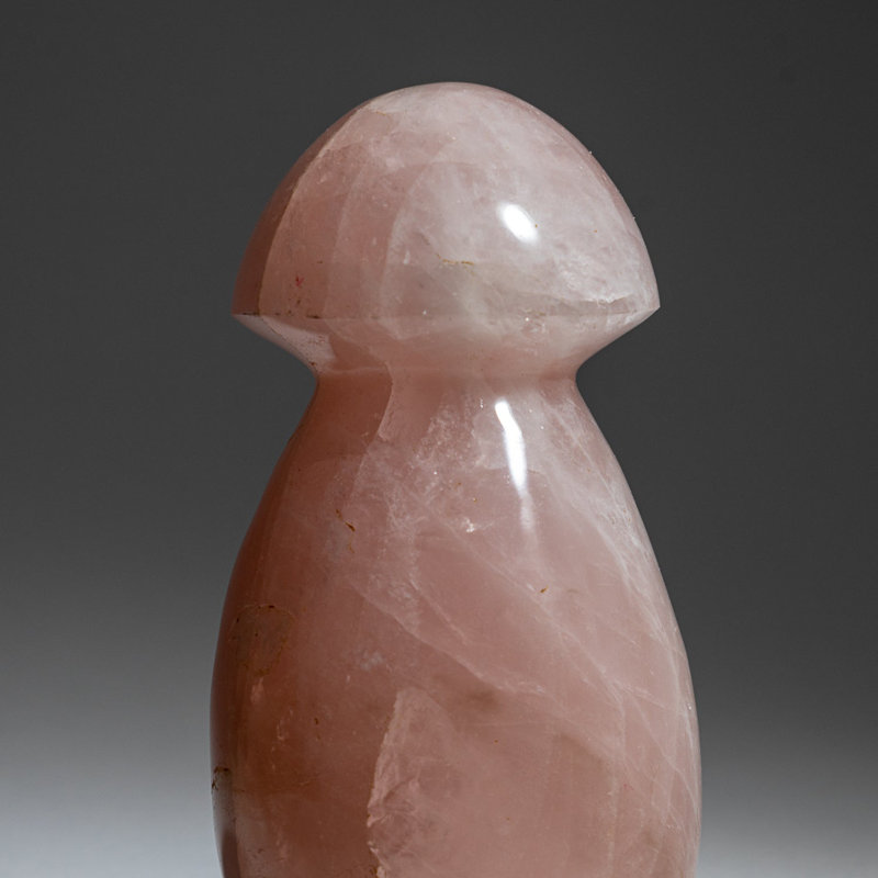 Genuine Polished Rose Quartz Reiki Crystal Mushroom (1.4 Lbs)