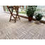 12 po X 12 po Carreaux de terrasse en acacia, paquet de 10, blanc biologique